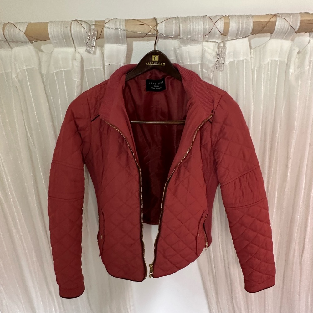 Quilted red jacket